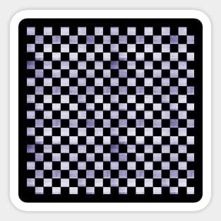 Black and Purple Checkered Wood Pattern Sticker